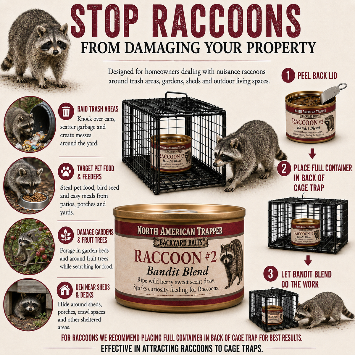 Raccoon Bait | Backyard Baits®