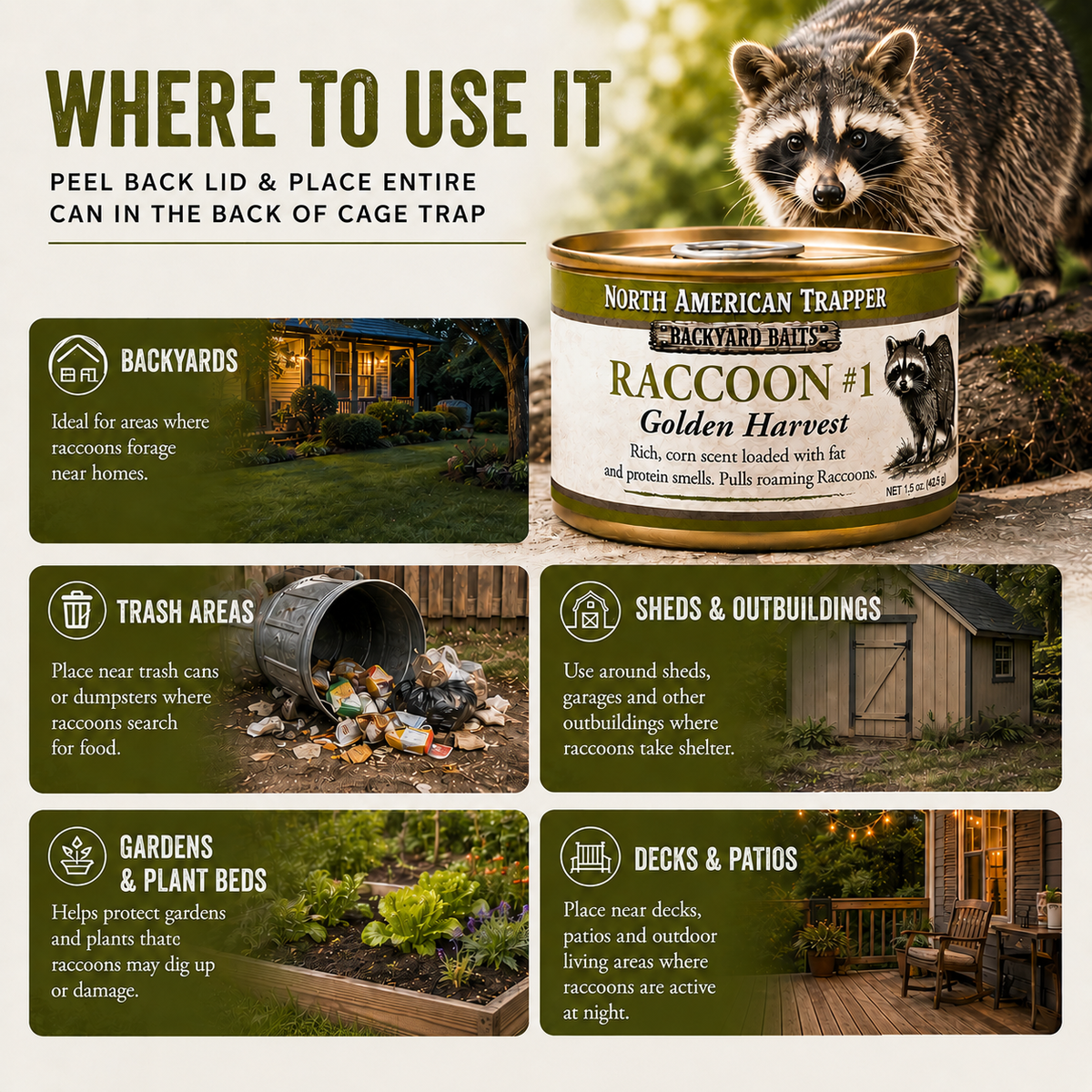 Raccoon Bait | Backyard Baits®