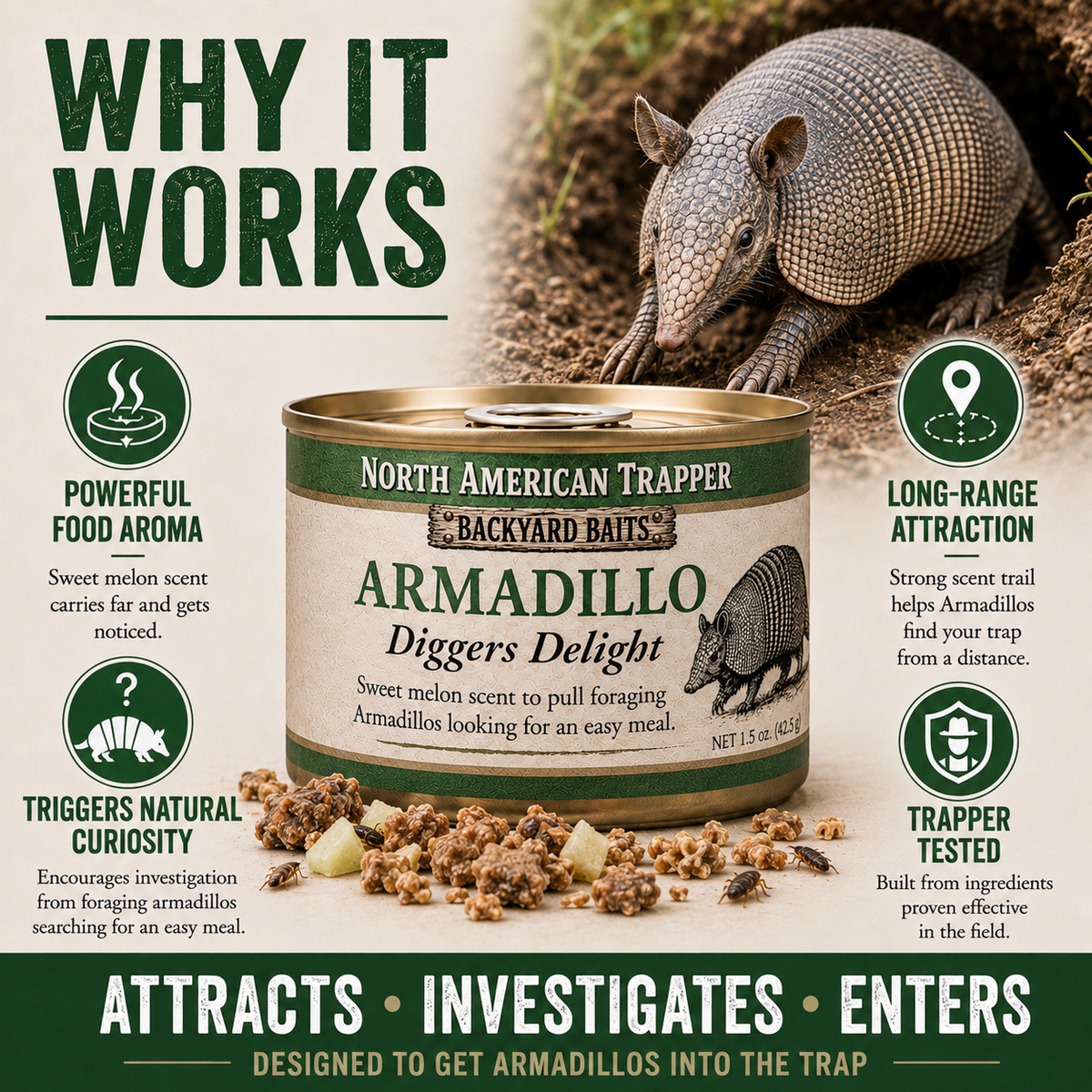 Armadillo Bait | Backyard Baits®