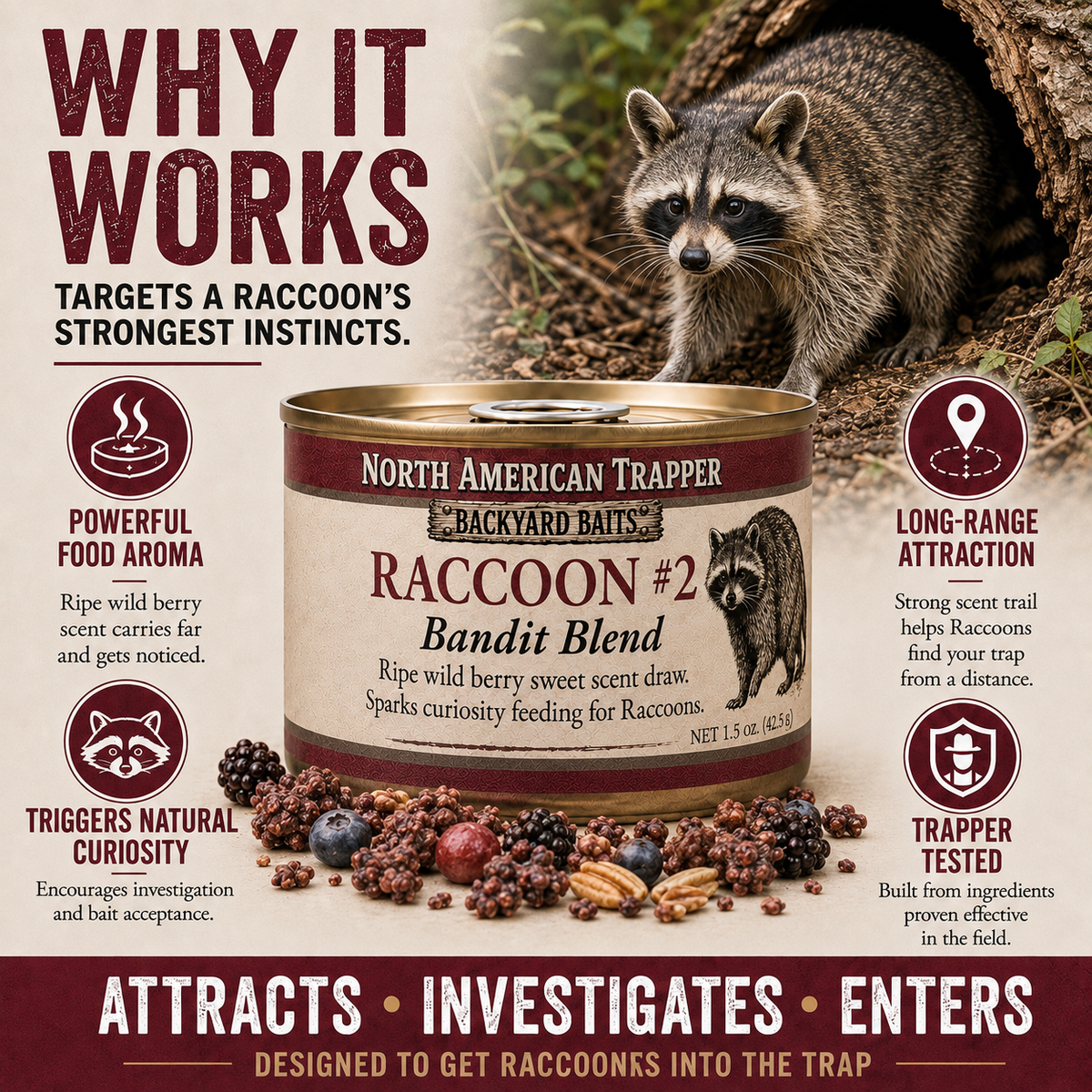 Raccoon Bait | Backyard Baits®